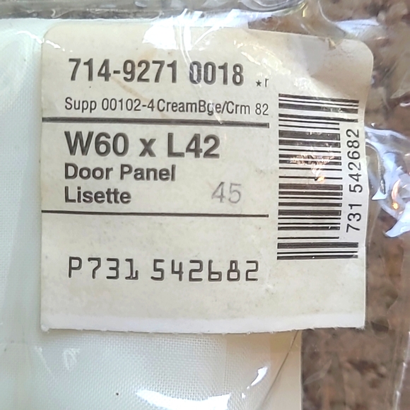 Classic Traditions tailored paneled cream colored door panel what - Picture 2 of 4